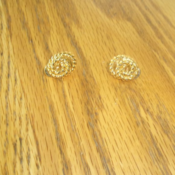 Monet Jewelry - Monet clip earrings rope circles